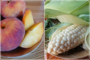 corn and peach