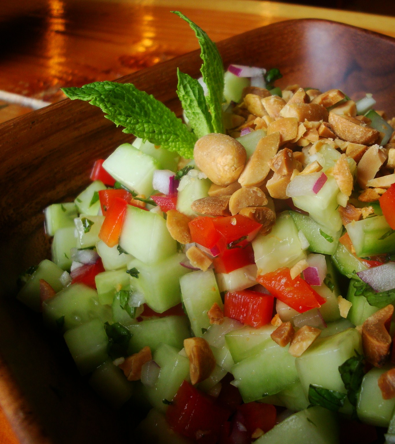 Thai Cucumber Salad with Roasted Peanuts